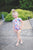 Blue Floral Cap Sleeve Leotard