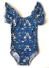 Rainbow Unicorn Floral Flutter Sleeve Leotard