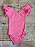 Coral Flutter Sleeve Leotard