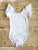 White Flutter Sleeve Leotard