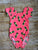 Hot Pink Pineapple Cap Sleeve Leotard