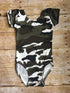 Camo Print Cap Sleeve Leotard