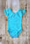 Sky Blue Short Sleeve Lace Leotard (size up)
