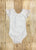 White Short Sleeve Lace Leotard (size up)