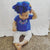 Royal Blue Messy Bow