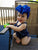 Royal Blue Messy Bow