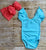 Aqua Flutter Sleeve Leotard