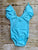 Aqua Flutter Sleeve Leotard