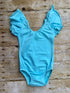 Aqua Flutter Sleeve Leotard