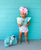 Aqua Flutter Sleeve Leotard