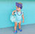 Aqua Flutter Sleeve Leotard