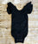 Black Flutter Sleeve Leotard