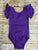Purple Flutter Sleeve Leotard