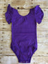Purple Flutter Sleeve Leotard