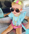 Aqua Flutter Sleeve Leotard