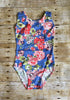 Blue Floral Tank Top Leotard