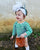 Green & White Stripe Long Sleeve Leotard