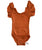 Rust Flutter Sleeve Leotard