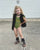 Olive Green Flutter Sleeve Leotard