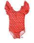 Candy Cane Flutter Sleeve Leotard