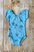 Palm Tree Cap Sleeve Leotard