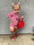 Red & White Stripe Long Sleeve Leotard