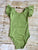 Olive Green Flutter Sleeve Leotard