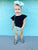 Black Flutter Sleeve Leotard