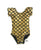 Gold Mermaid Cap Sleeve Leotard (large scales)