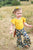 Mustard Flutter Sleeve Leotard
