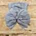 Silver Gray Messy Bow