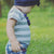 Gray and White Stripe Cap Sleeve Leotard