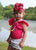 Hot Pink Flutter Sleeve Leotard