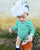 Green & White Stripe Long Sleeve Leotard