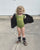 Olive Green Flutter Sleeve Leotard