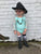Mint Long Sleeve Lace Leotard - Size up