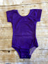 Purple Cap Sleeve Leotard