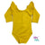 Mustard Long Sleeve with Triple Ruffle Leotard