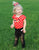 Red & White Dots Cap Sleeve Leotard