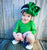 Green Long Sleeve Lace Long Sleeve Leotard - size up