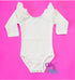 Ivory Long Sleeve Triple Ruffle Leotard