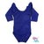 Royal Blue Long Sleeve with Triple Ruffle Leotard