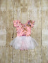 Pink & Purple Floral Tutu Dress - SIZE UP