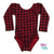 Buffalo Plaid Long Sleeve Leotard (read description)
