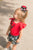 Red Flutter Sleeve Leotard