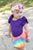 Purple Flutter Sleeve Leotard