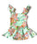 Precious Paisley Flutter Sleeve Skirted Leotard - Scoop Back
