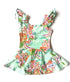 Precious Paisley Flutter Sleeve Skirted Leotard - Scoop Back