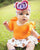 Orange Flutter Sleeve Leotard