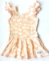 Peachy Swanlings Flutter Sleeve Skirted Leotard - Scoop Back